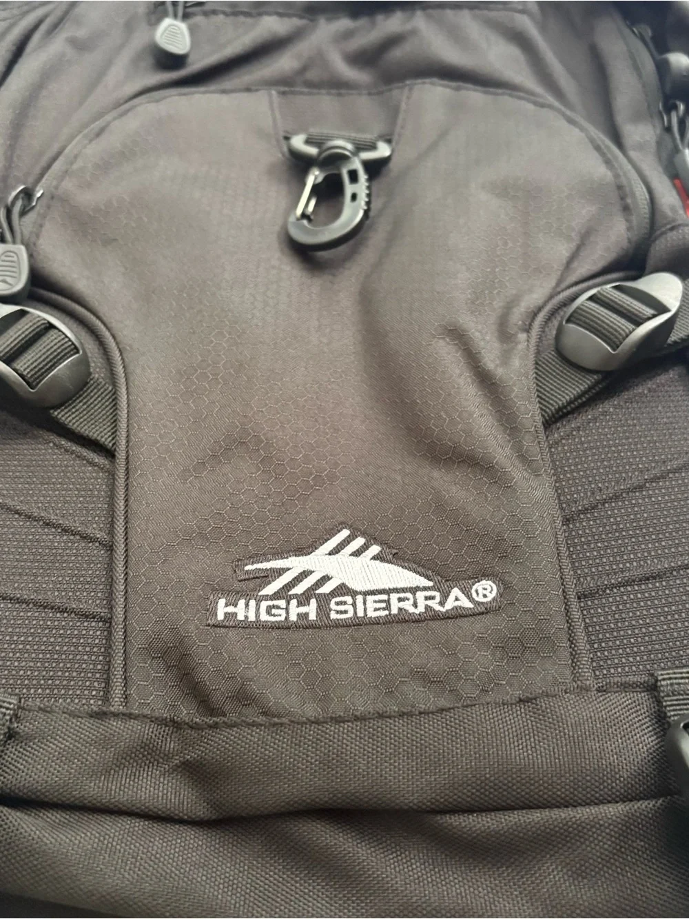 High Sierra Large 19in Backpack Travel School Book bag Tablet Sleeve Black